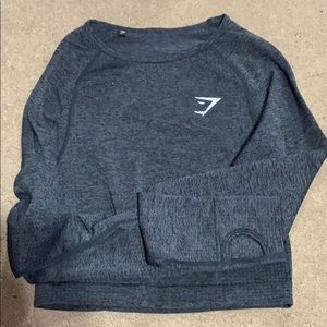 Gymshark Black Long Sleeve Crop Top